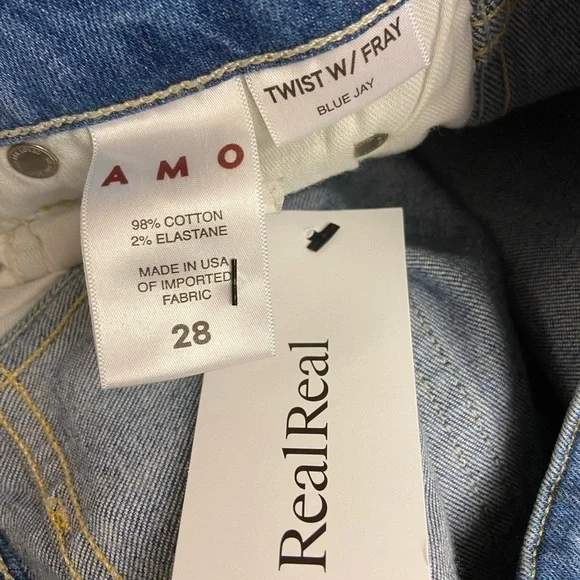 AMO twist with fray skinny mid rise jeans - Picture 6 of 6